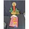 Image 1 : Vintage Kraft Sign and Popcorn SIgn