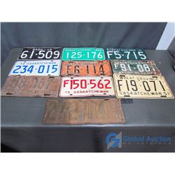 Collection Of Vintage License Plates