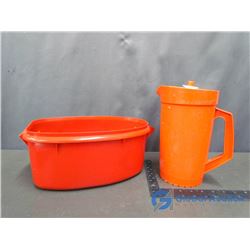 Tupperware Container and Pitcher