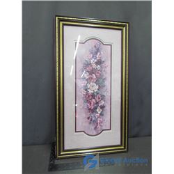 Framed Flower Painting