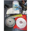 Image 2 : Assorted Office Supplies & Mops, Buffing Wheel