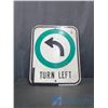 Image 1 : Large Left Turn Metal Sign
