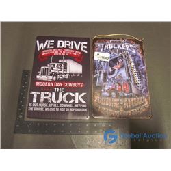(2) Truckers Repo Tin Signs