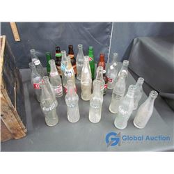 Wood Crate of Glass Bottles - Pepsi Cola, Coca-Cola, Fanta, Pilsner, Crush, &-Up, Bohemium, etc