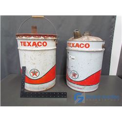 (2) Texaco Cans - BID PRICE x2