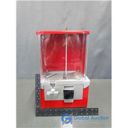 Vintage Metal Gum Ball Machine with Key