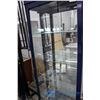 Image 3 : Blue Wooden Vertical Display Case w/ Locks & Keys