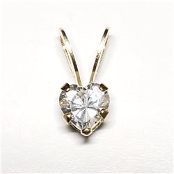 14K YELLOW GOLD CUBIC ZIRCONIA  PENDANT [FW90]