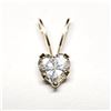 Image 1 : 14K YELLOW GOLD CUBIC ZIRCONIA  PENDANT [FW90]