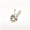 Image 2 : 14K YELLOW GOLD CUBIC ZIRCONIA  PENDANT [FW90]