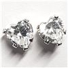 Image 1 : 14K WHITE GOLD CUBIC ZIRCONIA (4MM) (0.46GM) 10KT BACKS EARRINGS [FW90]