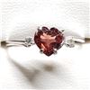 Image 2 : 10K WHITE GOLD NATURAL GARNET(1.5CT) DIAMOND(0.03CT)  RING (~SIZE 6) [FW90]