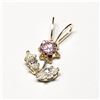 Image 2 : 10K YELLOW GOLD CUBIC ZIRCONIA (0.3GM)  PENDANT [FW90]