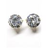 Image 1 : 10K YELLOW GOLD CUBIC ZIRCONIA (6.5MM)  EARRINGS [FW90]