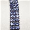 Image 3 : SILVER 186 NATURAL TANZANITE(10.9CT) (25.64GM)  BRACELET (~LENGTH 7.5"CM) [FW90]