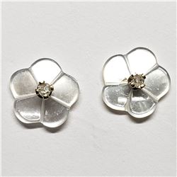 14K YELLOW GOLD DIAMOND(0.02CT)  EARRINGS [FW90]