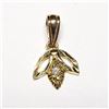 Image 1 : 18K YELLOW GOLD ROSE GOLD/YELLOW GOLD COMBINATION DIAMOND(0.015CT) (0.78GM)  PENDANT [FW90]