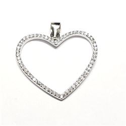 SILVER CUBIC ZIRCONIA  PENDANT [FW90]