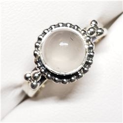SILVER MOONSTONE (4.5GM)  RING (~SIZE 9) [FW90]