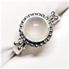 Image 1 : SILVER MOONSTONE (4.5GM)  RING (~SIZE 9) [FW90]