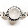 Image 2 : SILVER MOONSTONE (4.5GM)  RING (~SIZE 9) [FW90]