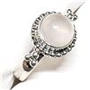Image 3 : SILVER MOONSTONE (4.5GM)  RING (~SIZE 9) [FW90]