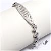 Image 1 : SILVER CUBIC ZIRCONIA (9.39GM, 7.5")  BRACELET [FW90]