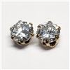 Image 2 : 10 AND 14K YELLOW GOLD CUBIC ZIRCONIA (5MM~) SILICONE STUD BACK EARRINGS [FW90]