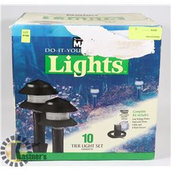GARDEN LIGHT KIT W/ 10 TIER LIGHT SET.