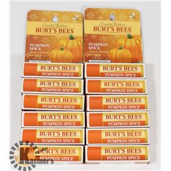 BAG OF 12 LIMITED EDITION BURTS BEE'S PUMPKIN