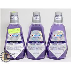 LOT OF 3 CREST 3D WHITE MOUTH WASH.