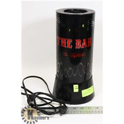 "THE BAR IS OPEN" FLASHING STROBE LIGHT.