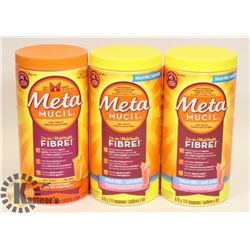 LOT OF 3 META MUCIL FIBRE SUPPLEMENTS.