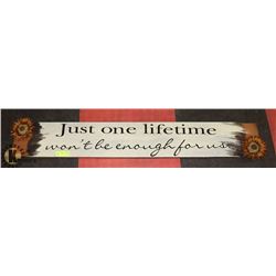 HANDCRAFTED AND PAINTED WOOD PLANK