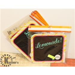 LOT OF PAPER CHALK BOARDS W/ CHALK STICK