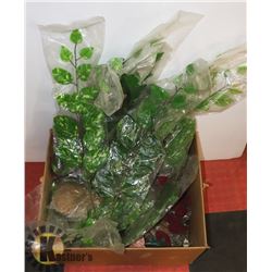 LOT OF ARTIFICIAL DECORATIVE LEAVES