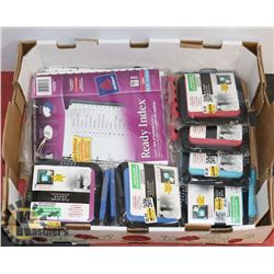 LOT OF SCHOOL SUPPLIES.