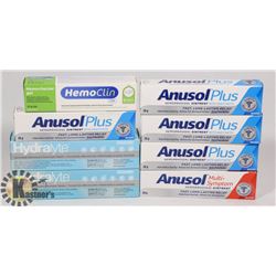 LOT OF HEMORRHOIDAL MEDICINE AND ELECTROLYTES.