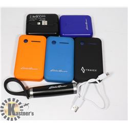 LOT OF 6 EDDIE BAUER POWER BANKS