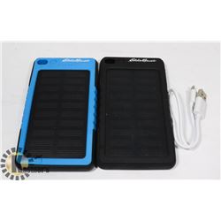 LOT OF 2 EDDIE BAUER SOLAR POWER BANKS 6000MAH