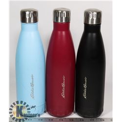 LOT OF 3  EDDIE BAUER  STAINLESS STEEL 17 OZ. WATER