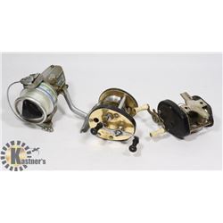 3 OLD FISHING REELS