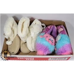 BOX OF NEW SLIPPERS.