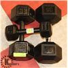 Image 1 : 2X 35LB DUMBBELLS + 1X 12LB DUMBBELL