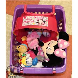 PURPLE BASKET W/NEW WALT DISNEY TOYS