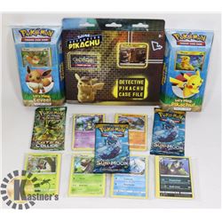 LOT OF NEW SEALED POKÉMON THEME DECKS, DETECTIVE PIKACHU SET AND BOOSTERS.