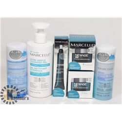 BAG OF MARCELLE CLEANSERS, REMOVERS AND CREAM.