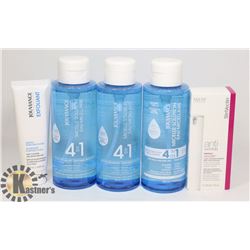 BAG WITH MAKEUP REMOVER, SERUM AND SCRUB