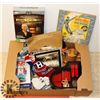 Image 1 : LOT OF MISCELLANEOUS HOUSEHOLD ITEMS AND VINTAGE RECORDS