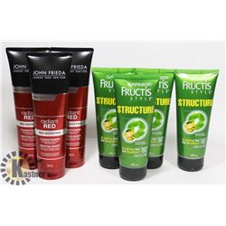 LOT OF JOHN FRIEDA HAIR CONDITIONER + GARNIER GEL
